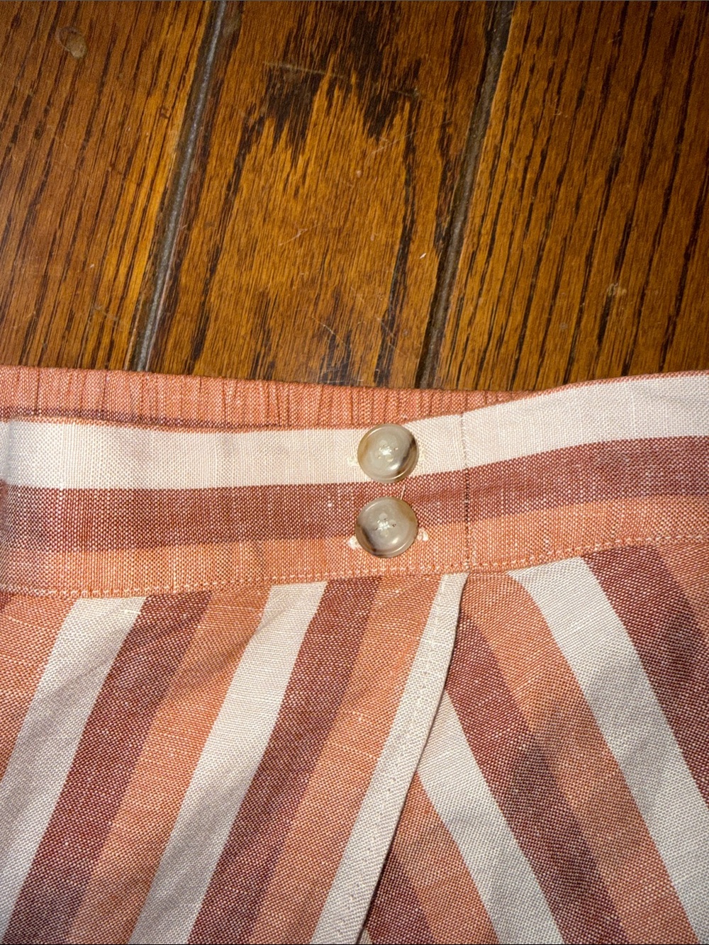 Madewell linen blend stripe skirt size medium - Picture 3 of 7